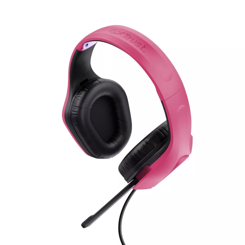 Trust GXT 415P Zirox headset con filo archetto gaming rosa