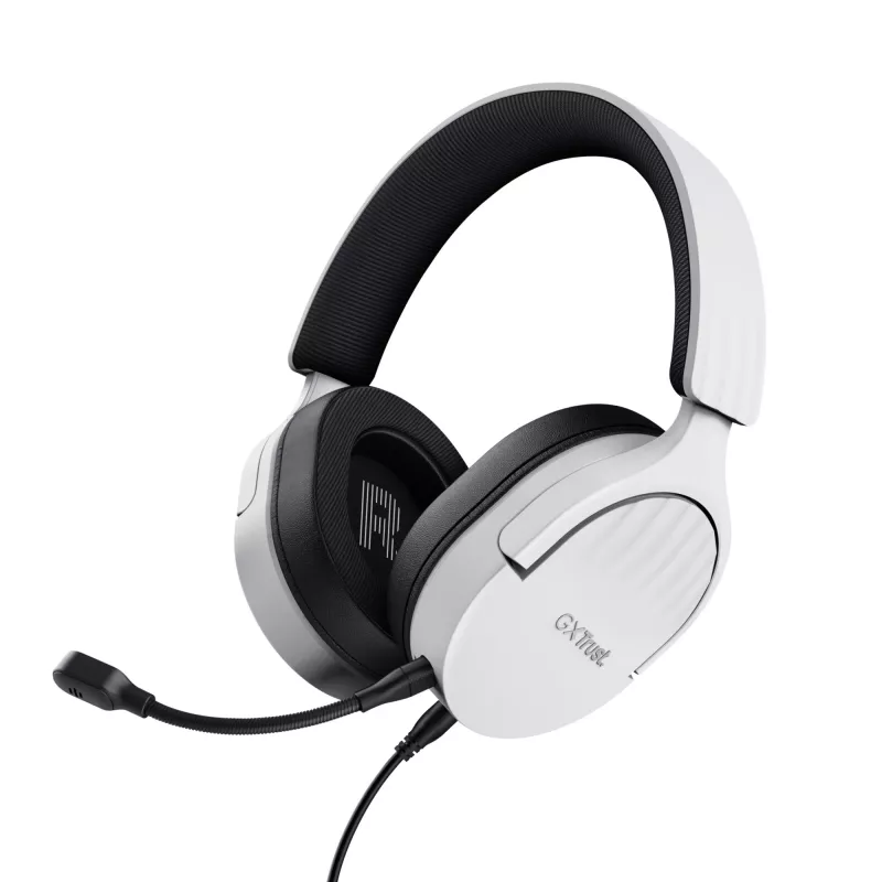 Trust GXT 489W FAYZO headset con filo archetto gaming nero, bianco