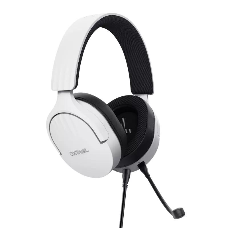 Trust GXT 489W FAYZO headset con filo archetto gaming nero, bianco