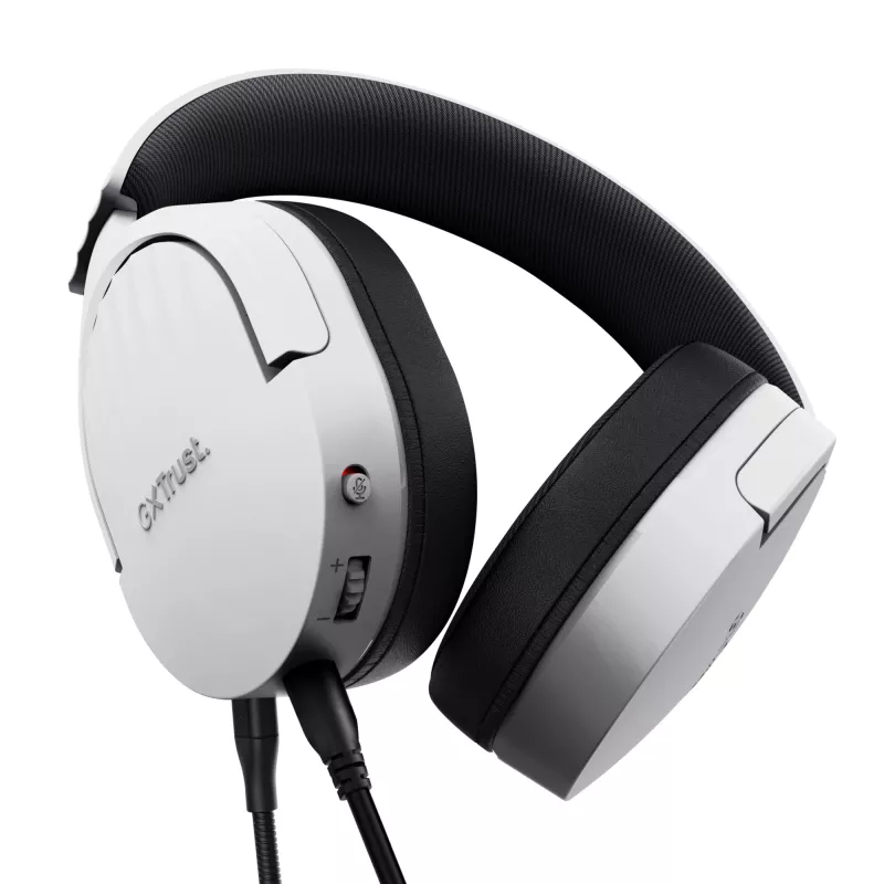 Trust GXT 489W FAYZO headset con filo archetto gaming nero, bianco