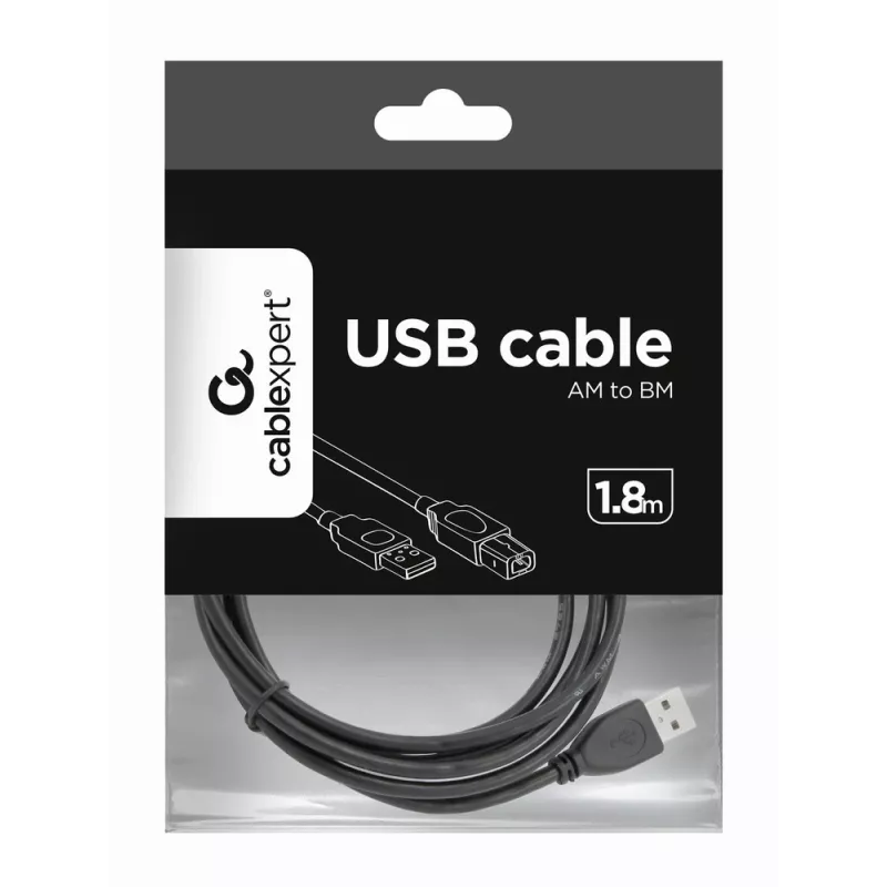 Gembird CCP-USB2-AMBM-6 cavo USB 2.0 A-B, 1,8 m, nero