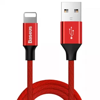 Cavo USB-A a Lightning Baseus Yiven 1,8 m, uscita 2 A, rosso, guaina in elastomero termoplastico