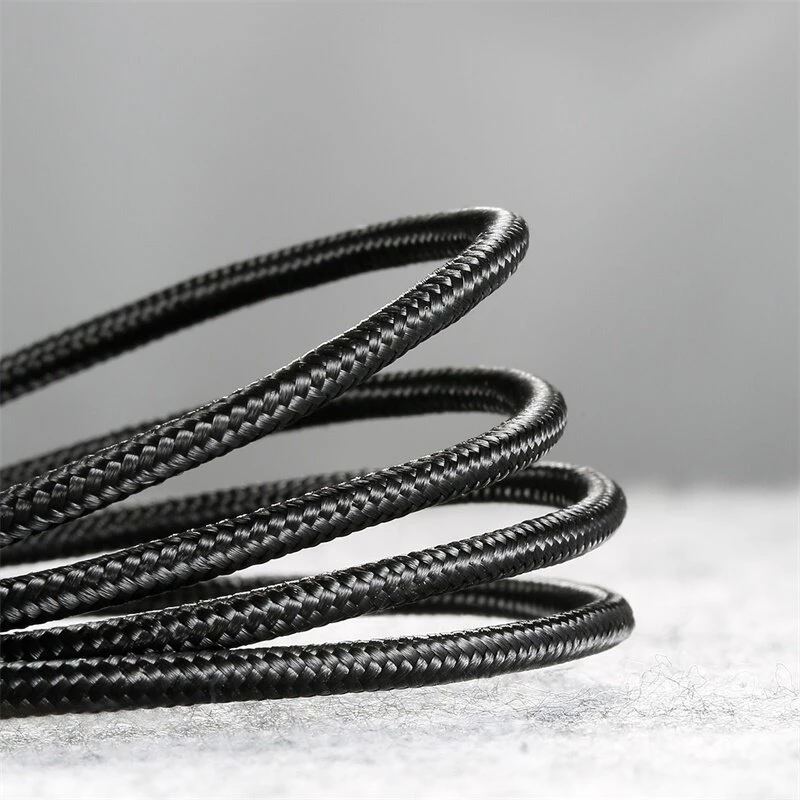 Cavo di ricarica rapida Cafule intrecciato BASEUS - USB Type-A a Type-C 2A - 2 m - nero (nylon)