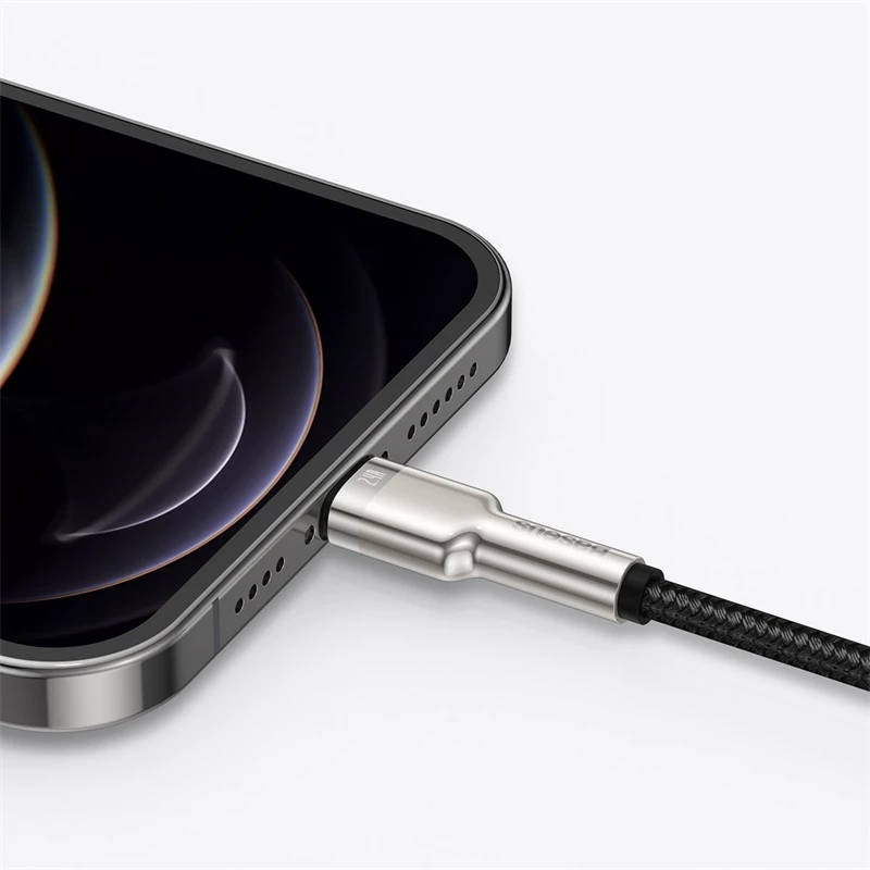 Cavo di trasferimento dati Cafule Fast Charge BASEUS - USB Type-A a Lightning - 480 Mbit/s (2,4 A PD) - 1 m - nero
