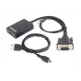 Cavo adattatore GEMBIRD VGA-HDMI, alimentato via USB 15 cm - nero