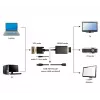 Cavo adattatore GEMBIRD VGA-HDMI, alimentato via USB 15 cm - nero