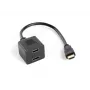 Splitter video HDMI LANBERG AD-0019-BK — 2 uscite HDMI, Full HD 1920x1080, cavo 0,2 m, nero