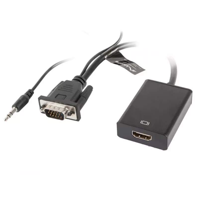 Adattatore per cavo video LANBERG HDMI tipo A (Standard) VGA (D-Sub) 0,2 m nero