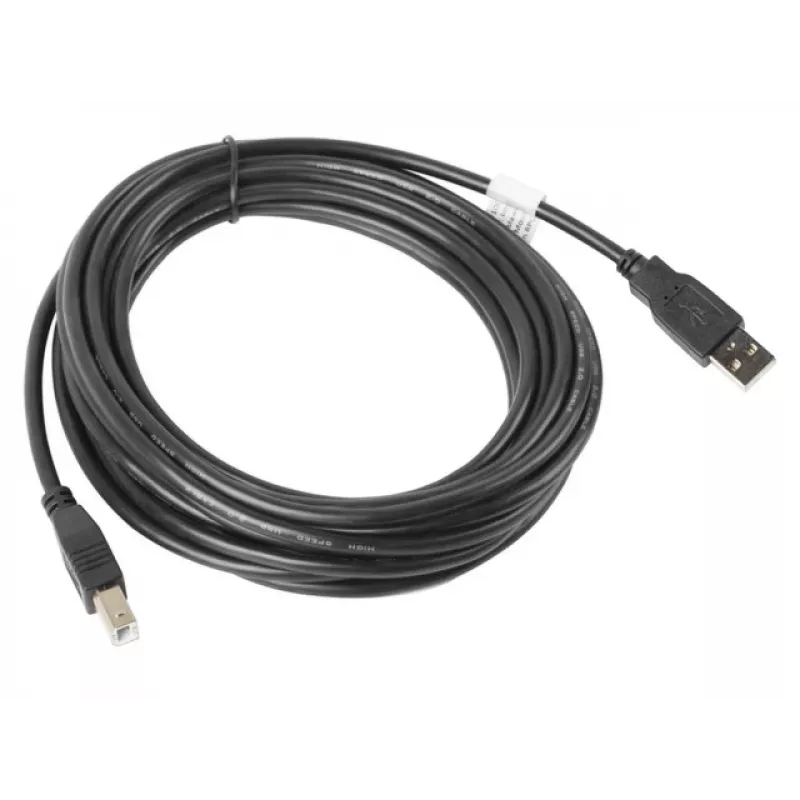 Cavo LANBERG USB-a(m)->USB-b(m) 2.0 5 m nero