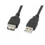 Cavo USB-A a USB-A LANBERG CA-USBE-10CC-0007-BK, USB 2.0, 0,7 m, nero