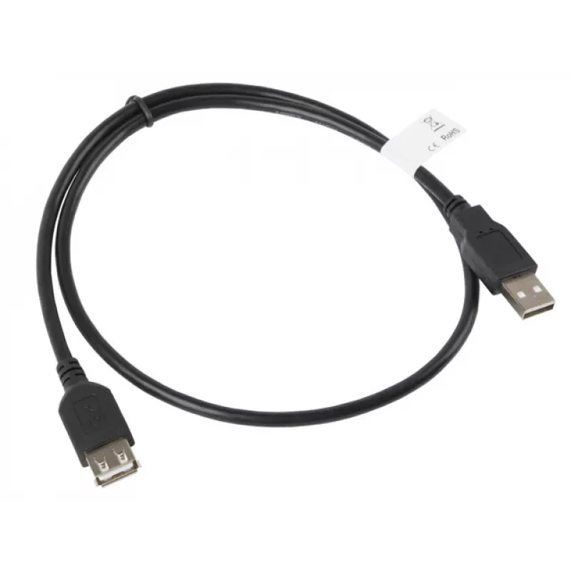 Cavo USB-A a USB-A LANBERG CA-USBE-10CC-0007-BK, USB 2.0, 0,7 m, nero