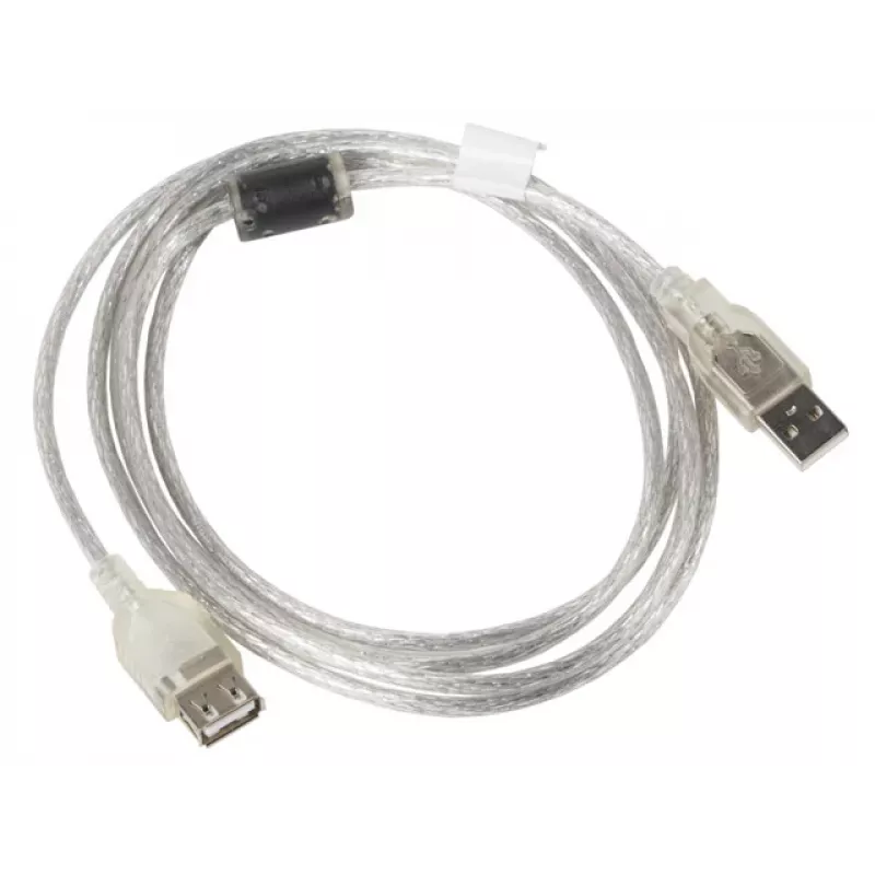 Cavo USB LANBERG CA-USBE-12CC-0018-TR 1,8 m USB 2.0 A‑su‑A trasparente
