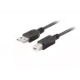 Cavo LANBERG USB-A(m)->USB-B(m) 2.0 1 m nero con ferrite, box