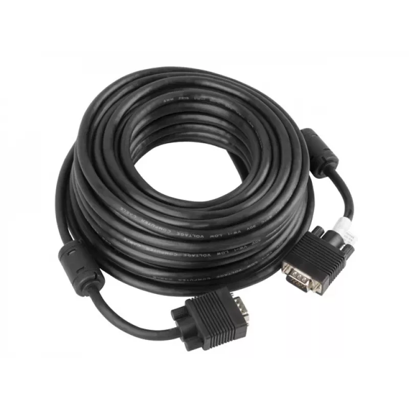 Cavo VGA LANBERG CA-VGAC-10CC-0150-B — 15 m, VGA (D-Sub) maschio-maschio, nero, nucleo in ferrite