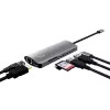 Trust Dalyx 23775 adattatore multiporta USB-C 7 in 1, USB-C 3.2, HDMI, RJ-45 Gigabit Ethernet, lettore SD/microSD, argento