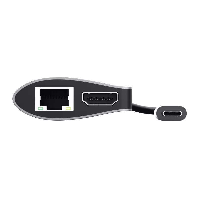 Trust Dalyx 23775 adattatore multiporta USB-C 7 in 1, USB-C 3.2, HDMI, RJ-45 Gigabit Ethernet, lettore SD/microSD, argento