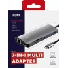 Trust Dalyx 23775 adattatore multiporta USB-C 7 in 1, USB-C 3.2, HDMI, RJ-45 Gigabit Ethernet, lettore SD/microSD, argento