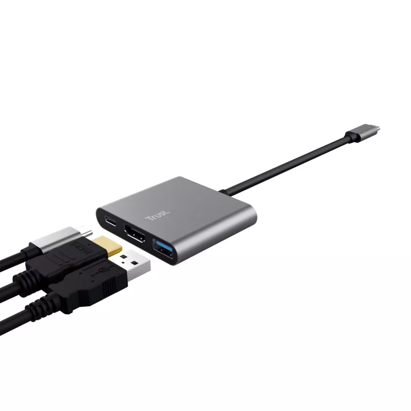 Trust Dalyx USB 3.2 Gen 1 (3.1 Gen 1) Type-C alluminio, nero
