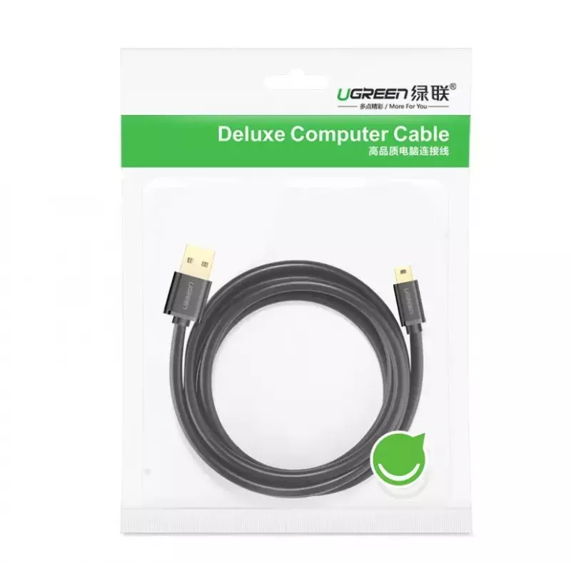 Cavo USB UGREEN 10385 Mini-USB 480 Mbit/s 1,5 m nero, ricarica rapida