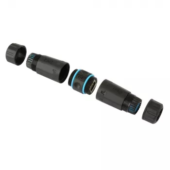 Techly IWP-MD C6-IP68T cambia-sesso per cavi RJ-45 nero