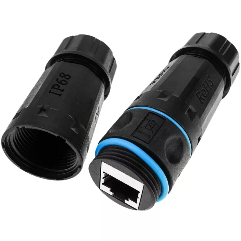 Techly IWP-MD C6-IP68T cambia-sesso per cavi RJ-45 nero
