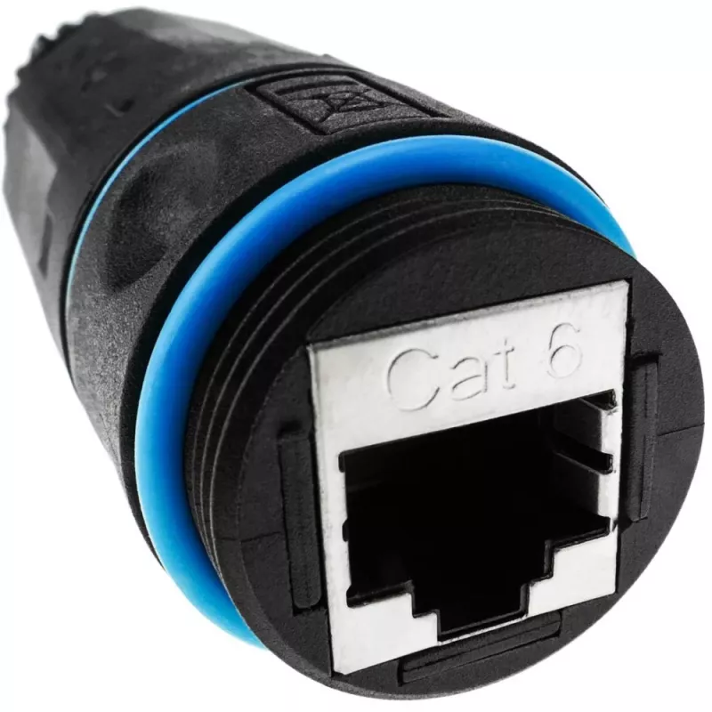 Techly IWP-MD C6-IP68T cambia-sesso per cavi RJ-45 nero