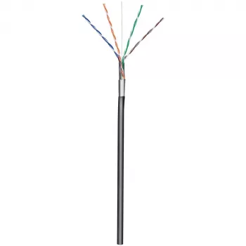 Techly F/UTP cavo in matassa Cat.5E CCA 305 m solid outdoor nero ITP8-RIS-0305LO
