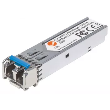 Intellinet modulo ricetrasmettitore ottico, fibra ottica Gigabit SFP, porta singlemode 1000Base-Lx (LC), 10 km, lunghezza d'onda 1310 nm, conforme MSA, equivalente a Cisco GLC-LH-SM, Ethernet, fibra ottica, tre anni di garanzia