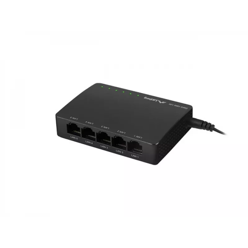 Switch LANBERG Dsp2-1005-12v 5x 1Gb/s unmanaged Gigabit Ethernet desktop 12V