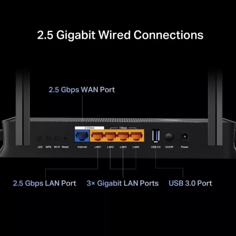 TP-Link Archer BE3600 router wireless 2,5 Gigabit Ethernet dual band (2,4 GHz / 5 GHz) nero