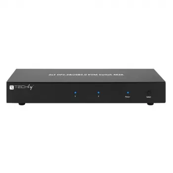 Switch KVM Techly IDATA DP-KVM2 nero