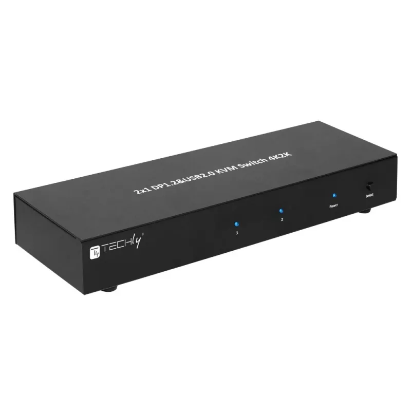 Switch KVM Techly IDATA DP-KVM2 nero