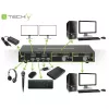 Switch KVM Techly IDATA DP-KVM2 nero