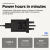 Adattatore di ricarica Motorola TurboPower 33W USB-C GaN nero, cavo 1 m, spina EU