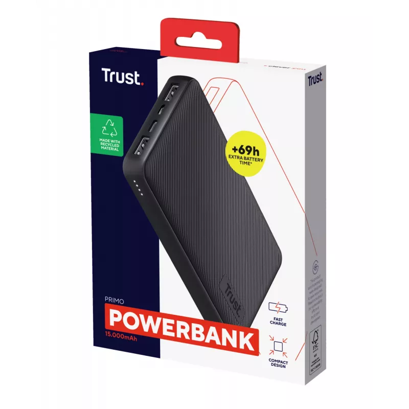 Trust Primo ioni di litio (Li-Ion) 15000 mAh nero