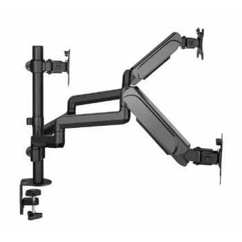 Supporto per monitor GEMBIRD MA-DA3-01 3 bracci morsetto/passo da tavolo per fino a 3×27 pollici, VESA 75/100, gas spring, nero