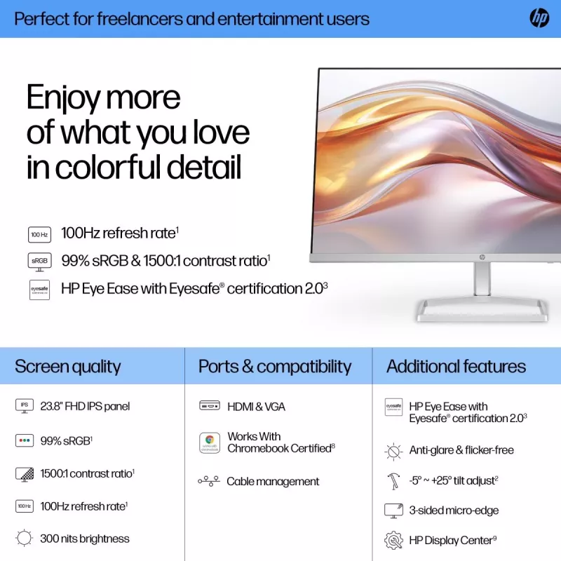 HP monitor da scrivania – Serie 5 524sf – 24