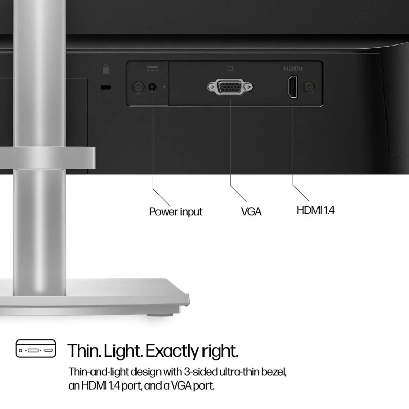 HP monitor da scrivania - Serie 5 524sh - 24 inch - 1920x1080 (FHD) - IPS - regolabile in altezza