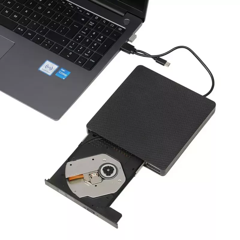 Unità ottica IBOX IED03 DVD±RW USB 3.1 Gen1 (USB-C) nero, vassoio, 24x CD / 8x DVD