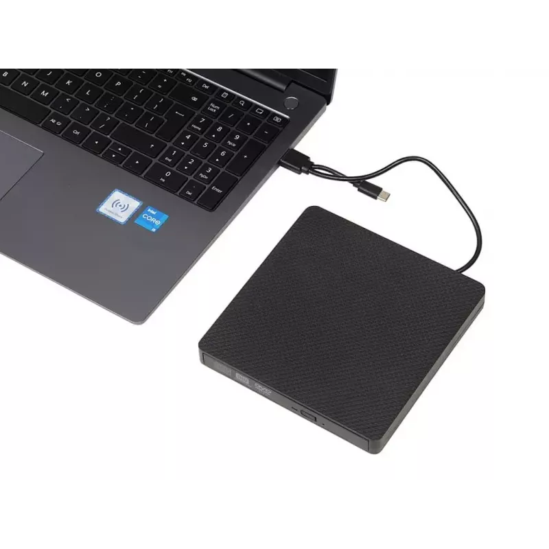 Unità ottica IBOX IED03 DVD±RW USB 3.1 Gen1 (USB-C) nero, vassoio, 24x CD / 8x DVD