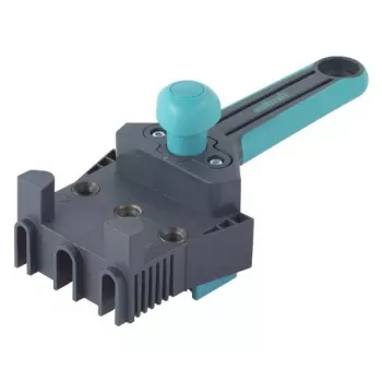 Attrezzo di montaggio Wolfcraft Dübelmeister per tasselli 6/8/10 mm, spessore pannello 1,2–30 mm, plastica/acciaio, nero