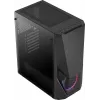 Aerocool PGS Zauron FRGB-G-BK-v1 case per PC gaming Midi Tower, ATX/micro-ATX/Mini-ITX, vetro temperato, FRGB, nero