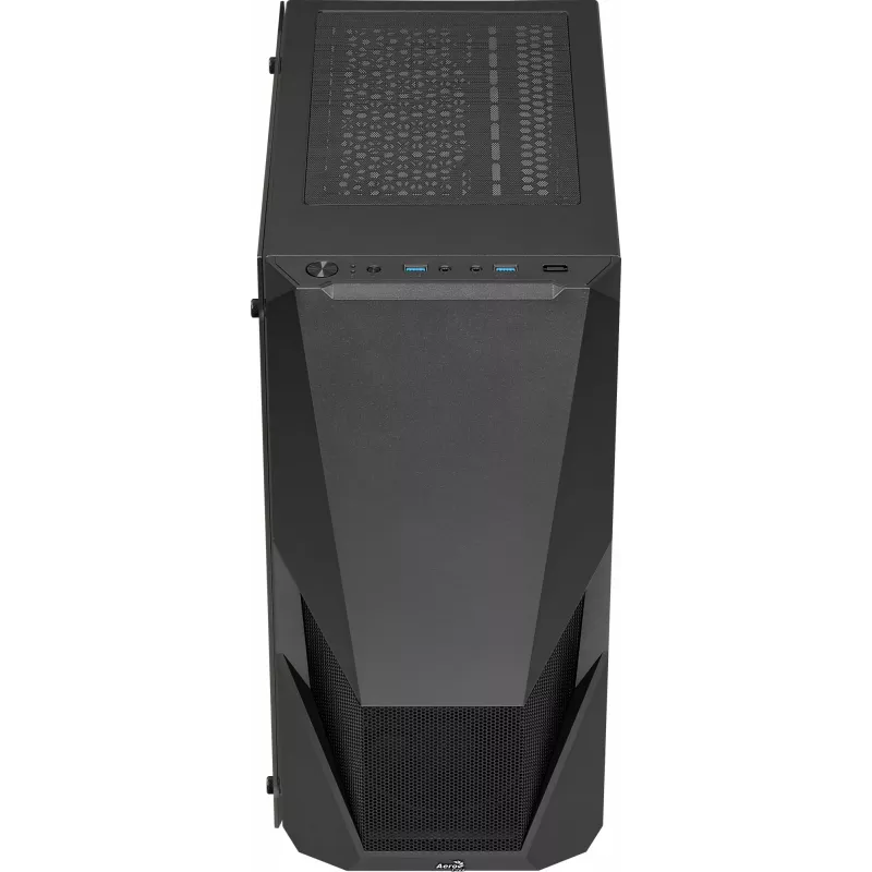 Aerocool PGS Zauron FRGB-G-BK-v1 case per PC gaming Midi Tower, ATX/micro-ATX/Mini-ITX, vetro temperato, FRGB, nero