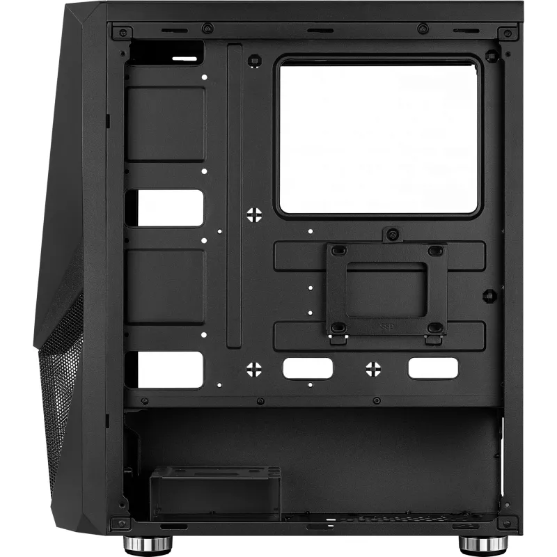 Aerocool PGS Zauron FRGB-G-BK-v1 case per PC gaming Midi Tower, ATX/micro-ATX/Mini-ITX, vetro temperato, FRGB, nero