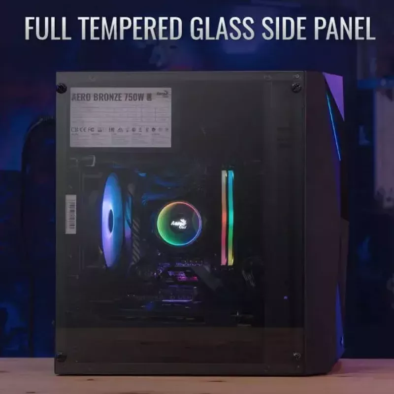 Aerocool PGS Raider Mini-G-BK-v3 case per PC, nero