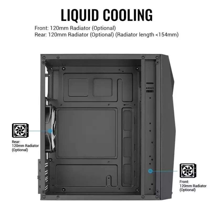 Aerocool PGS Raider Mini-G-BK-v3 case per PC, nero