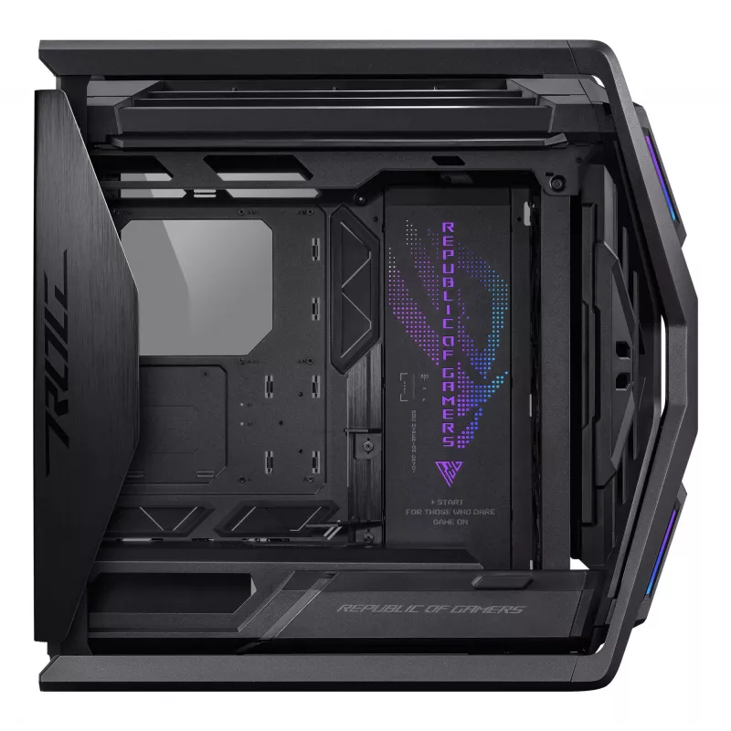 Case PC ASUS ROG Hyperion GR701 BTF Edition Tower — nero, vetro temperato, supporto per E-ATX/ATX/microATX, GPU 46 cm, radiatore superiore 420 mm