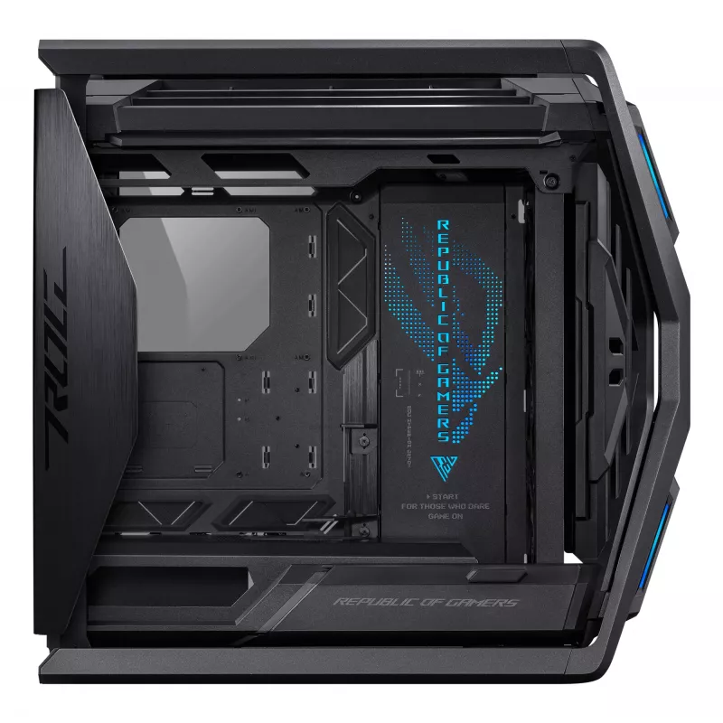 Case PC ASUS ROG Hyperion GR701 BTF Edition Tower — nero, vetro temperato, supporto per E-ATX/ATX/microATX, GPU 46 cm, radiatore superiore 420 mm