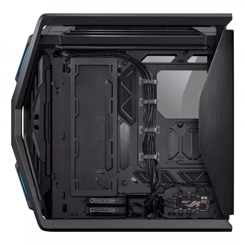 Case PC ASUS ROG Hyperion GR701 BTF Edition Tower — nero, vetro temperato, supporto per E-ATX/ATX/microATX, GPU 46 cm, radiatore superiore 420 mm