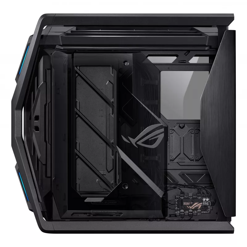 Case PC ASUS ROG Hyperion GR701 BTF Edition Tower — nero, vetro temperato, supporto per E-ATX/ATX/microATX, GPU 46 cm, radiatore superiore 420 mm